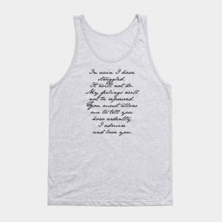 JANE AUSTEN Pride and Prejudice Mr. Darcy Engagement Speech Tank Top